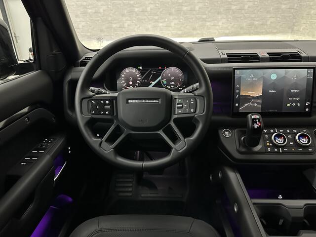 Land Rover DEFENDER 110 2.0 P300e 110 X-Dynamic HSE | Black-Optic | Panorama | 360 Camera | Meridian | Trekhaak | Luchtvering | ACC | Stoelventilatie | Cold-Climate Pack | Leder | Head-Up | Keyless-Entry | Luchtvering | 22'' | Memory | Interieurdelen Leder | Standkachel | Do