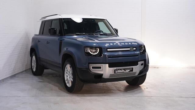 Land Rover DEFENDER Landrover 3.0 D250 110 Grijs Kenteken 3-Zits Leder Zwart 360 Camera, Navi, Apple Carplay, LED Koplampen