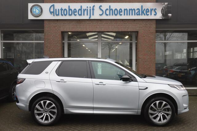 Land Rover DISCOVERY SPORT P300e 1.5 R-Dynamic PANO WINDSOR-LEER MEMORY ELEK.TREKHAAK 20"LMV CAMERA RUITVERWARMING MERIDIAN GSM-LADER ELEK.LAADKLEP 4x4 STOELVERW. ZWARTE-HEMEL NAVI
