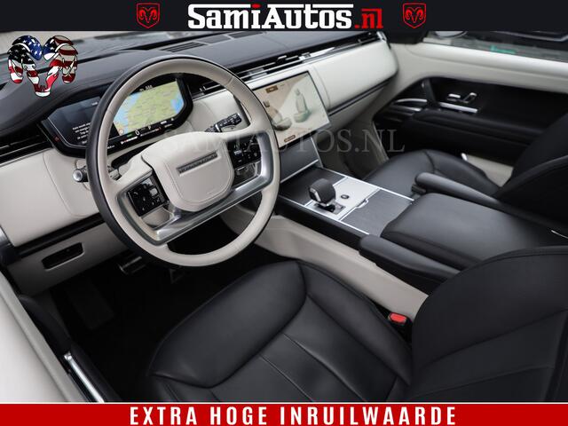 Land Rover RANGE ROVER P550e | NIGHT | GARANTIE TOT 14-03-2029 | HEAD-UP | ACHTERAS BESTURING | SOFT CLOSE | PHEV | 23 INCH VELGEN | PANORAMADAK | STUURVERWARMING | STOEL KOELING | Fabrieksgarantie tot 14-03-2029 - Geniet van gemoedsrust met uitgebreide dekking tot deze datum. 