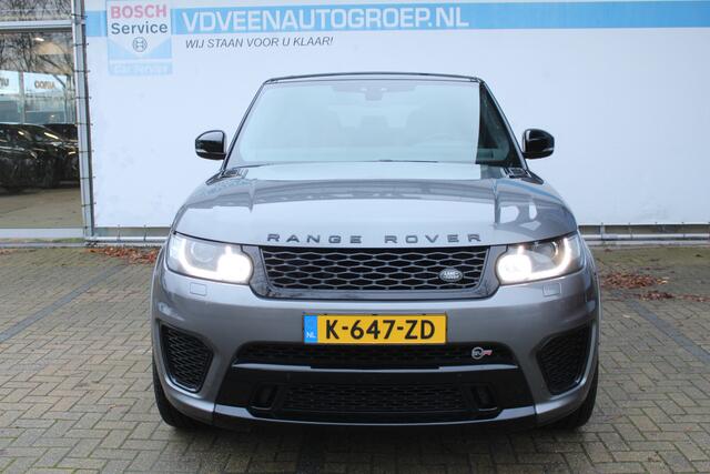 Land Rover RANGE ROVER SPORT 5.0 V8 Supercharged SVR | 551PK | Panorama dak | Carbon interieur | Luchtvering | Meridian Audio| F1 flippers | Elektr. trekhaak | Alcantara hemel zwart | Elektrisch verstelbare stoelen met memory | Schaalstoelen + verwarming en ventilatie | Uitlaat kleps