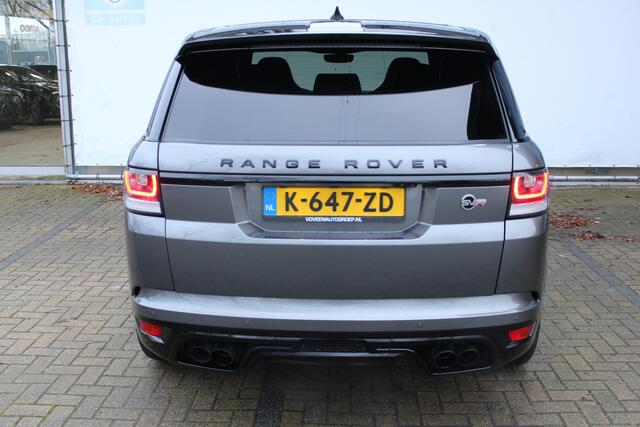 Land Rover RANGE ROVER SPORT 5.0 V8 Supercharged SVR | 551PK | Panorama dak | Carbon interieur | Luchtvering | Meridian Audio| F1 flippers | Elektr. trekhaak | Alcantara hemel zwart | Elektrisch verstelbare stoelen met memory | Schaalstoelen + verwarming en ventilatie | Uitlaat kleps
