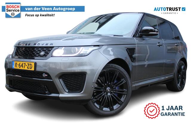 Land Rover RANGE ROVER SPORT 5.0 V8 Supercharged SVR | 551PK | Panorama dak | Carbon interieur | Luchtvering | Meridian Audio| F1 flippers | Elektr. trekhaak | Alcantara hemel zwart | Elektrisch verstelbare stoelen met memory | Schaalstoelen + verwarming en ventilatie | Uitlaat kleps