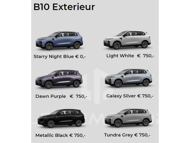 Leapmotor B10 Design Hybrid EV 18.8 kWh | Nu beschikbaar | Wltp 900km gecombineerd | Elektrisch 82km Wltp | Luxe uitvoering | Camera rondom | Stoel een stuurverwarming | Draadloze telefoonoplader | Keyless entry en start