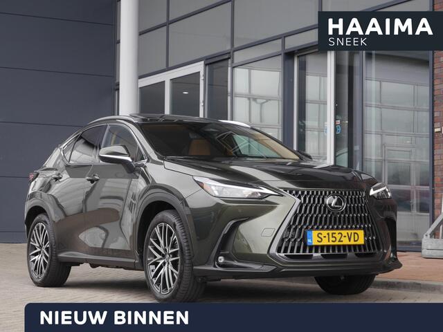 Lexus NX 450h+ AWD Launch Edition | Schuif/kanteldak | Elektrische verstelbare stoelen | Stuur en stoelverwarming | Adaptive cruise control | Camera rondom | Navigatie | Head up display | Trekhaak
