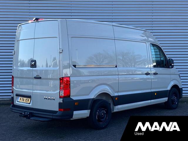 MAN TGE 35 2.0 3.140 140PK Automaat Ascot Gray Airco Cruise Navi Car-Plat Trekhaak Sensoren Camera Multifunctioneel stuurwiel Lane-assist
