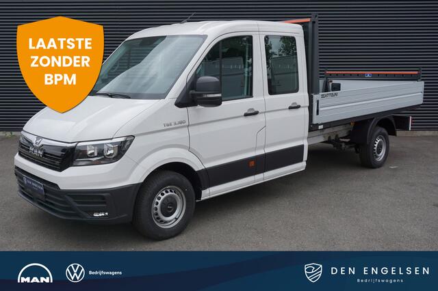 MAN TGE 3.180 | AUT | 3,5T Trekvermogen | ACC | Apple Carplay | Pick-Up | Open Laadbak