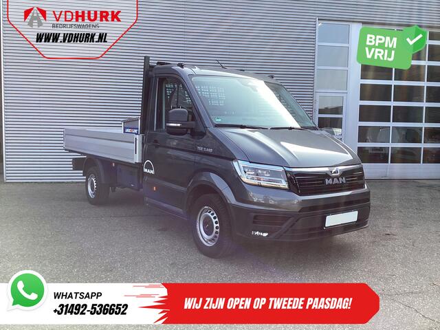 MAN TGE 2.0 DSG Aut. Open Laadbak 340x204x40/ Facelift/ LED/ Virtual Cockpit/ Carplay/ Pick Up/ Camera/ Climate/ PDC/ Cruise