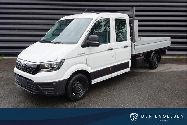 MAN TGE 180pk Automaat Open laadbak Dubbele cabine Apple Carplay Trekhaak Cruise control Stoelverwarming Pick-up