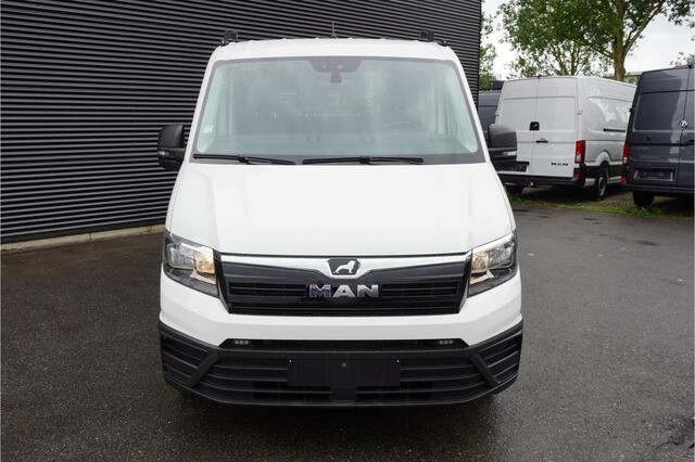 MAN TGE 180pk Automaat Open laadbak Dubbele cabine Apple Carplay Trekhaak Cruise control Stoelverwarming Pick-up