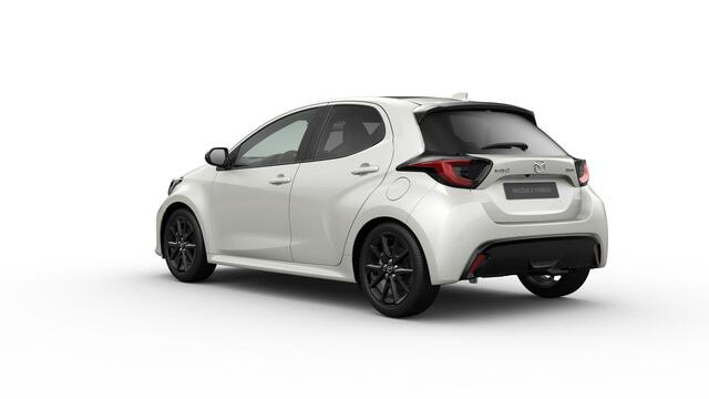 Mazda 2 Hybrid 1.5 Homura Plus / Northern White Pearl / Sportief zwart kunstleder