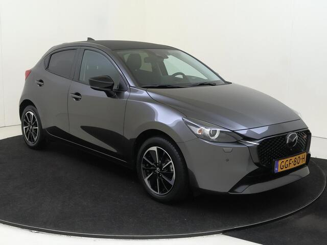 Mazda 2 1.5 e-SkyActiv-G 90 Homura Aka | airco automatisch | Apple Carplay/Android | cruise control | dodehoek detectie | lederen interieurdelen | LED koplampen | lederen/stof bekleding | lichtmetalen velgen 16" | rijstrooksensor met correctie | voorstoelen verwa