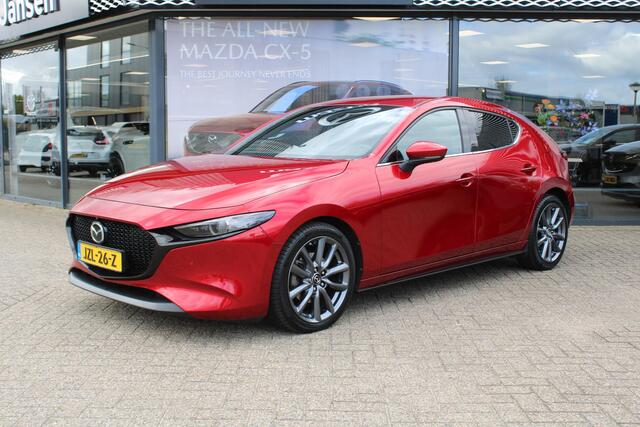 Mazda 3 2.0 e-SkyActiv-G M Hybrid 122 Luxury , Leder, i-Activesense Pack, 360 Camera, Bose, All Season, Apple Carplay, Android Auto, Adap.Cruise, Stoel/Stuurverwarming, LMV 18 Inch, PDC, LkA, BSM, HUD