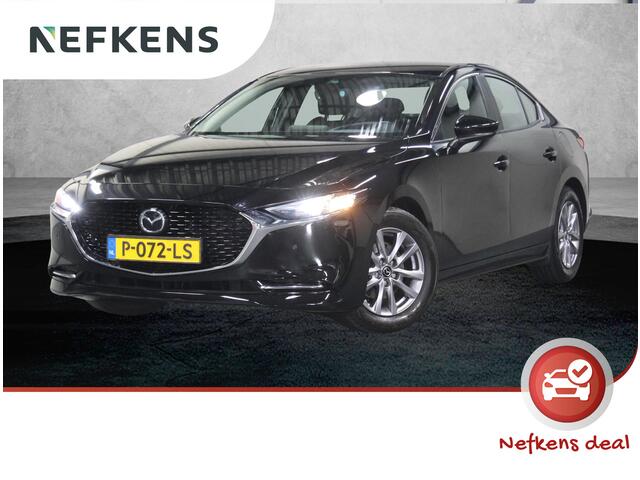 Mazda 3 186PK M Hybrid Comfort | 1ste eigenaar | Camera | Dodehoekdetectie | LED lampen | Keyless | Navigatie | AppleCarPlay/AndroidAuto | Armsteun | Camera | StoelStuurVerwarmd | Adaptief Cruise Control | Climate Control | Isofix | Parkeersensoren |