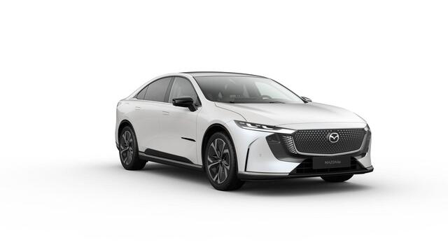 Mazda 6 6e Takumi 68.8 kWh / Crystal White Pearl / Zwart kunstleder