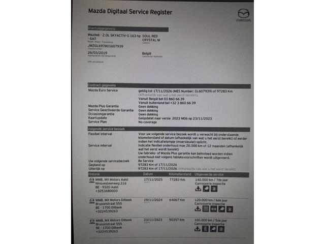 Mazda 6 Sportbreak 2.0 SkyActiv-G 165PK Signature Automaat Schuifdak / Leder / Full LED