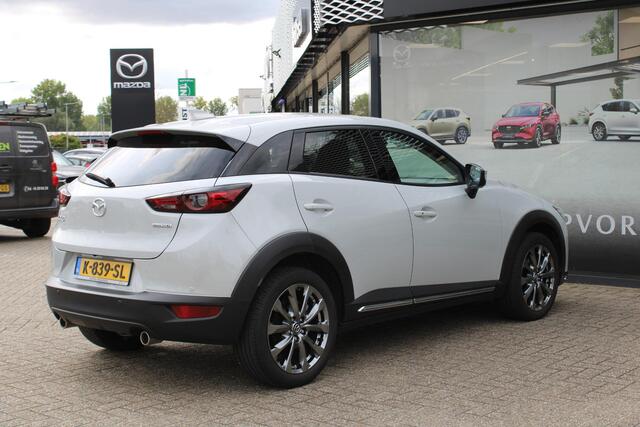 Mazda CX-3 2.0 SkyActiv-G 121 Signature , Unieke Kilometerstand !!, Adap. Cruise, 360 Camera, Clima, Stuurverwarming, Stoelverwarming, Apple Carplay, Bose, HUD, Leder, LMV 18 Inch, LKA, Navi