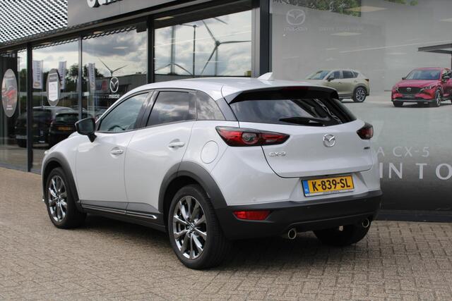 Mazda CX-3 2.0 SkyActiv-G 121 Signature , Unieke Kilometerstand !!, Adap. Cruise, 360 Camera, Clima, Stuurverwarming, Stoelverwarming, Apple Carplay, Bose, HUD, Leder, LMV 18 Inch, LKA, Navi