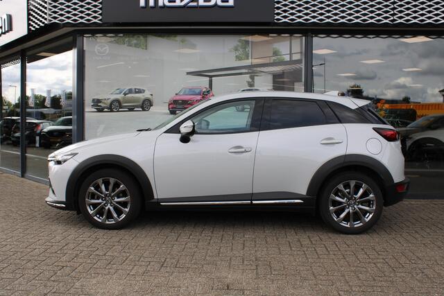 Mazda CX-3 2.0 SkyActiv-G 121 Signature , Unieke Kilometerstand !!, Adap. Cruise, 360 Camera, Clima, Stuurverwarming, Stoelverwarming, Apple Carplay, Bose, HUD, Leder, LMV 18 Inch, LKA, Navi