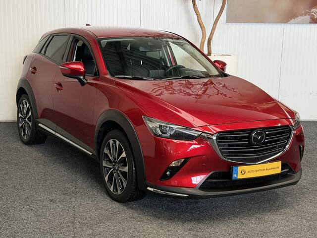 Mazda CX-3 2.0 SKYACTIVE-G 120 SKYLEASE AUTOMAAT NAVIGATIE ADAPTIVE CRUISE CONTROL HEAD-UP DISPLAY KEYLESS GO RIJSTROOKSENSOREN DODEHOEKSENSOREN ACHTERUITRIJCAMERA AFN. TREKHAAK ZEER MOOI !!