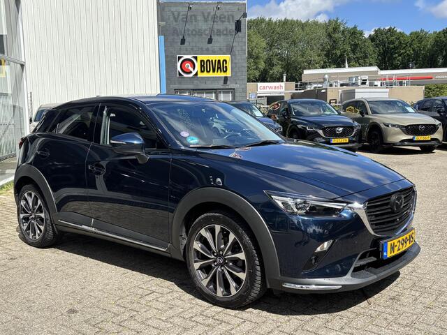 Mazda CX-3 2.0 SkyActiv-G 121 Luxury NL-Auto, 1e Eig. Dealer Onderh., Automaat, Navigatie, Head-up, Apple Carplay /Android Auto, 360 Camera, Cruise Controle Ad., Keyless.