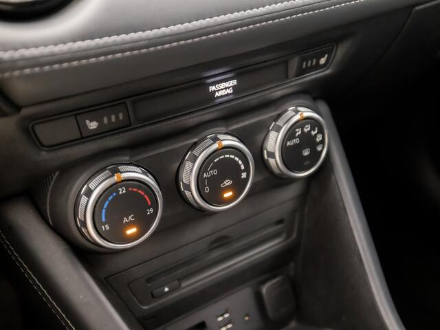 Mazda CX-3 2.0 SkyActiv-G 120 GT-M Automaat (NAVIGATIE, CLIMATE, CAMERA, LEDER, STOELVERWARMING, KEYLESS, SPORTSTOELEN, GETINT GLAS, CRUISE, NIEUWSTAAT)