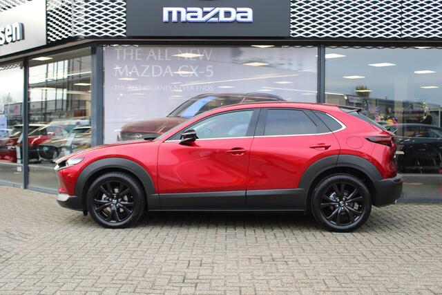 Mazda CX-30 2.0 e-SkyActiv-X M Hybrid Homura , Clima, LMV 18 Inch, Stoelverwarming, Navi, Apple Carplay, HUD, PDC, Camera, Elektrische klep, Adap. Cruise, Stoffen bekleding