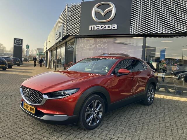 Mazda CX-30 2.0 e-SkyActiv-X M Hybrid Luxury Automaat, Trekhaak, i-Activesense Pack, schuif-/kanteldak, Leder, Adap.Cruise, Navi, Clima, Bose, 360 Camera, Stoel/Stuurverwarming, Apple Carplay, Android Auto, PDC, LKA, HUD