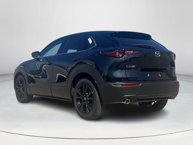 Mazda CX-30 2.5 e-SkyActiv-G M Hybrid Homura | Dodehoeksensoren | Draadloze Applecarplay en Android Auto | Adaptieve Cruise Control | Automaat | 18inch zwarte velgen | Achteruitrijcamera | Elektrische achterklep |