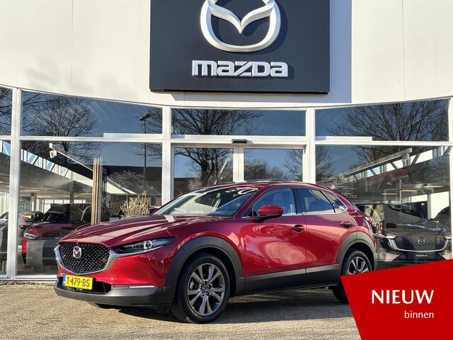 Mazda CX-30 2.0 e-SkyActiv-X M Hybrid Luxury 1e Eig., NL-Auto, Dealer Ondh., Schuifdak, Navigatie, Apple Carplay/ Android Auto, Leer, 360 Camera, Bose, Head-Up, Stoel verw., Stuur verw. Cruise controle ad.