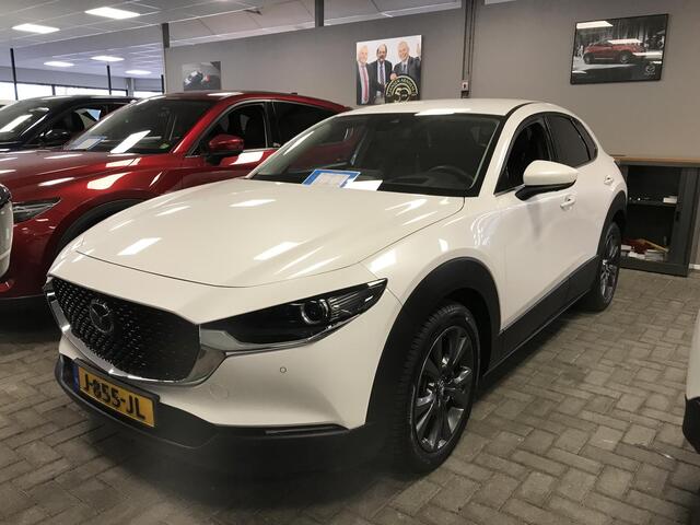 Mazda CX-30 2.0 e-SkyActiv-X M Hybrid Luxury , Automaat, Trekhaak, Leder, I-Activsense, 360 Camera, Clima, Apple Carplay, Bose, Adap. Cruise, Stuur/Stoelverwarming, HUD, BSM, LKA
