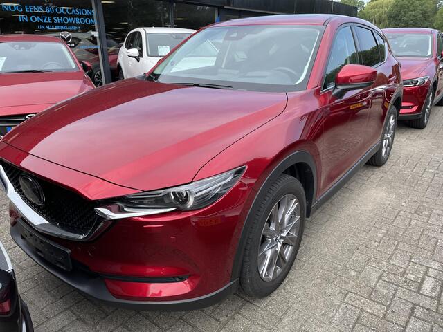 Mazda CX-5 2.5 4WD SkyActiv-G 194 Luxury Automaat, Trekhaak, Schuif/kanteldak, AWD, Bose, HUD, Adap. Cruise, 360 Camera, Stoelverwarming, Stuurverwarming, Stoelverkoeling, Navi, Leder, Clima, LKA, Elektrische klep, LMV 19 Inch