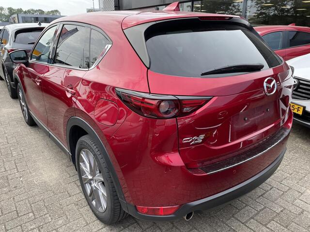 Mazda CX-5 2.5 4WD SkyActiv-G 194 Luxury Automaat, Trekhaak, Schuif/kanteldak, AWD, Bose, HUD, Adap. Cruise, 360 Camera, Stoelverwarming, Stuurverwarming, Stoelverkoeling, Navi, Leder, Clima, LKA, Elektrische klep, LMV 19 Inch