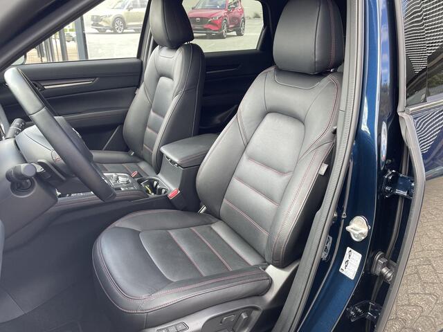 Mazda CX-5 2.0 e-SkyActiv-G M Hybrid 165 Homura , Automaat, Trekhaak, Leder, Adap. Cruise, LKA, Bose, HUD, LMV 19 Inch, 360 Camera, Navi, Apple Carplay, Stoelverwarming, Stuurverwarming, Stoelverkoeling, PDC, Elektrische klep