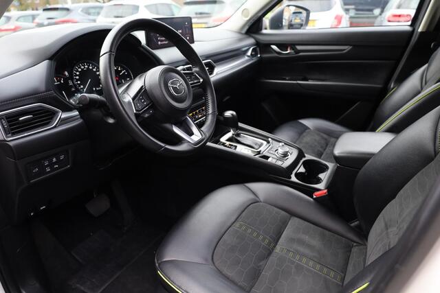 Mazda CX-5 2.0 e-SkyActiv-G M Hybrid 165 Newground HUD CARPLAY LEER/ALCANTARA 360-CAMERA STOEL/STUURVERW. ELEC.KLEP/STOEL LANE-ASSIST HILL-HOLD KEYLESS CRUISE CLIMA DAB 2XPDC 19''LMV