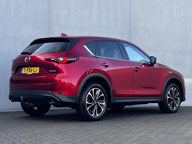 Mazda CX-5 2.0 e-SkyActiv-G M Hybrid 165 Advantage Automaat / Fabrieksgarantie tot 07-2026 / Goed onderhouden / 2000 kg trekhaak / Navigatie / Camera 360° / HUD / Elektrische klep / Apple Carplay Android / 19" wielen + All Season banden /