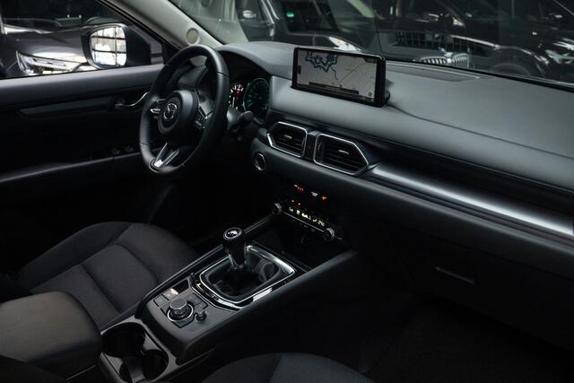 Mazda CX-5 2.0 e-SkyActiv-G M Hybrid 165 HUD Navi 360 ° PDC Stuur- & stoelverwarming Elektr. bedienbare achterklep Climate C. Cruise C. LM velgen Splinternieuw!