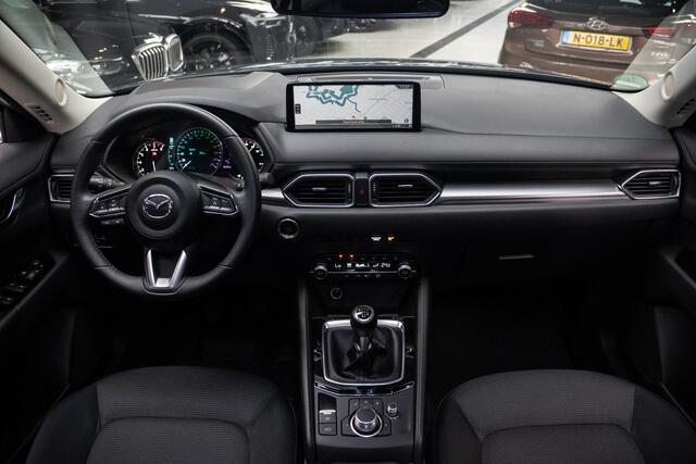 Mazda CX-5 2.0 e-SkyActiv-G M Hybrid 165 HUD Navi 360 ° PDC Stuur- & stoelverwarming Elektr. bedienbare achterklep Climate C. Cruise C. LM velgen Splinternieuw!