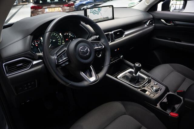 Mazda CX-5 2.0 e-SkyActiv-G M Hybrid 165 HUD Navi 360 ° PDC Stuur- & stoelverwarming Elektr. bedienbare achterklep Climate C. Cruise C. LM velgen Splinternieuw!