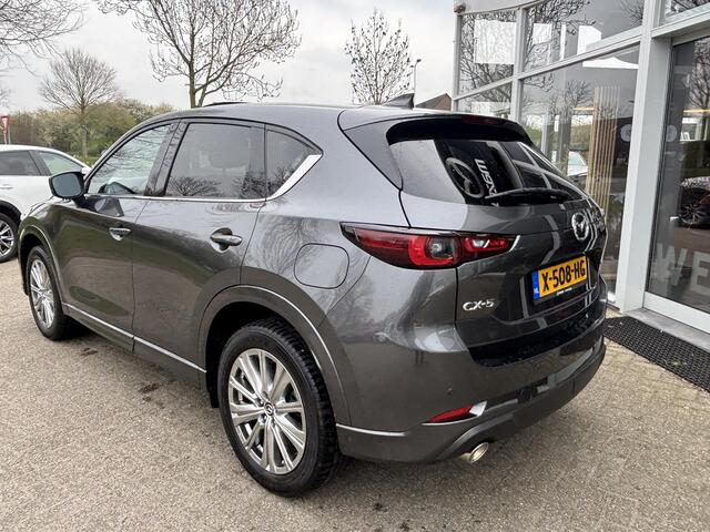 Mazda CX-5 2.0 e-SkyActiv-G M Hybrid 165 Takumi NL-Auto, 1e Eigenaar, Dealer Ondh., Schuifdak, Trekhaak, Navigatie, Apple Carplay/ Android, 360 Camera, Bose, Cruise Controle Ad. Leer, Stoelverw., Stoelventilatie.