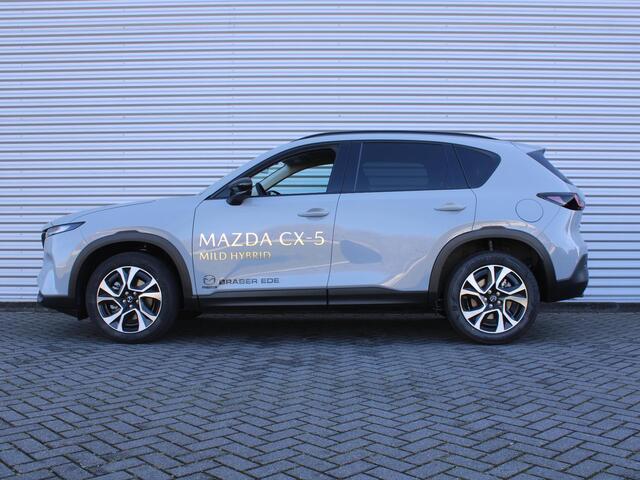 Mazda CX-5 2.5 E-SKYACTIV G 141 M HYBRID Exclusive-Line | Stuur-/stoelverwarming v+a | 360 Camera | HUD | Leer | Elek. stoelverstelling | Dodehoek detectie | LED |