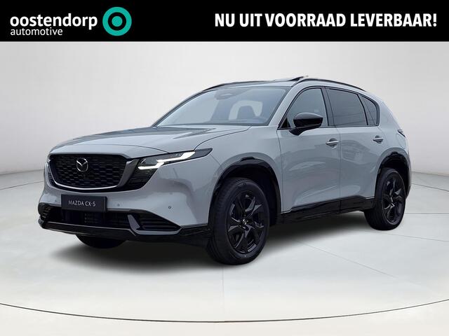 Mazda CX-5 2.5 E-SKYACTIV G 141 M HYBRID Homura | Voorraad auto leverbaar vanaf maart 2026 | Panoramisch Schuif/Kanteldak | Zwart lederen interieur |