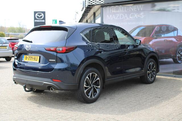 Mazda CX-5 2.0 SkyActiv-G 165 Luxury , Trekhaak, Leder, Apple Carplay, 360 Camera, HUD, Bose, Adap. Cruise, Stuur/Stoel Verwarming, Stoelventilatie, BSM, LKA