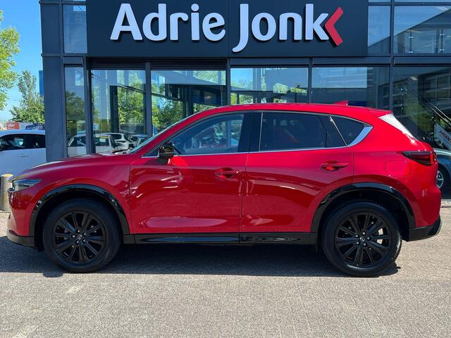Mazda CX-5 2.0 e-SkyActiv-G M Hybrid 165 Homura Comfort Pack | AUTOMAAT | NED AUTO | GARANTIE 12-2030 | LEDER | STUUR + STOEL VERWARMING | STOEL VENTILATIE | Bose AUDIO | 360gr CAMERA |