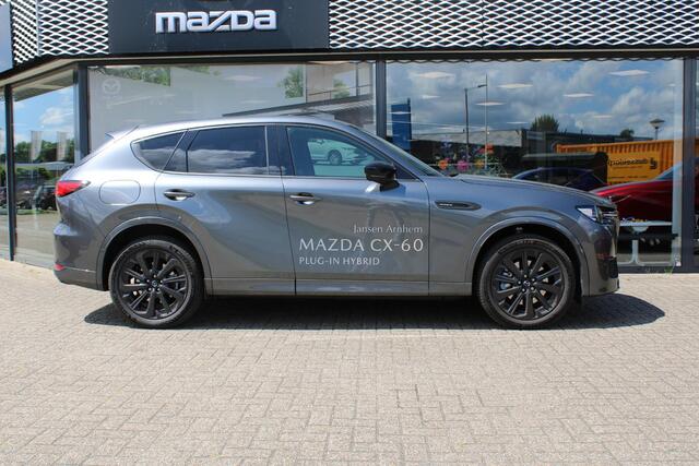 Mazda CX-60 2.5 e-SkyActiv PHEV Homura Business Edition Demovoordeel ¤ 8.100,-, Keyblocker & klasse 3 alarm CS Pack, DA Pack, Leder, 360 Camera, Bose, Adap Cruise, LMV 20 Inch