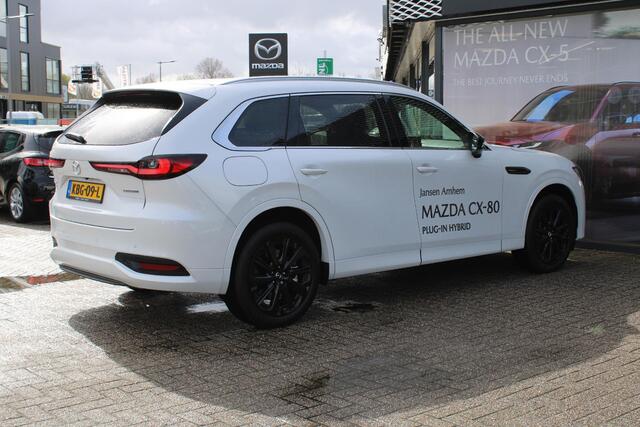 Mazda CX-80 2.5 e-SkyActiv PHEV Homura 6p. , Demo Auto, 1000 KM, Demovoordeel ¤11.940,-, Adap.Cruise, Bose, Navi, Apple Carplay, 360 Camera, HUD, Stoelverwarming/ventilatie, LMV 20 Inch