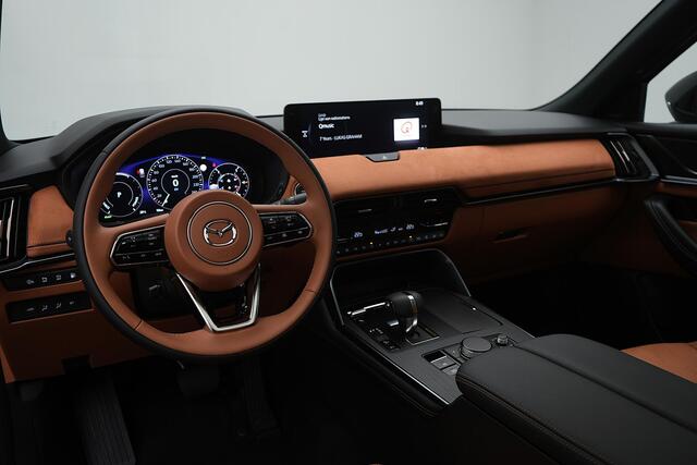 Mazda CX-80 2.5 E-SKYACTIV PHEV Homura Plus 4WD automaat 6p. | Tan lederen interieur | voorraad voordeel | direct leverbaar