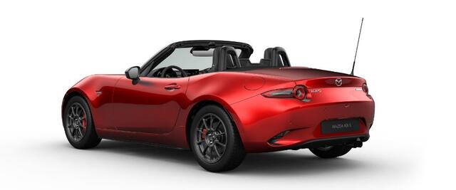 Mazda MX-5 1.5 SkyActiv-G 132 Homura RECARO-SPORTSTOELEN (LEDER) | NAVI | LED | ACHTERUITRIJCAMERA 53.540,- -3000 inruilvoordeel 6 JAAR GARANTIE!
