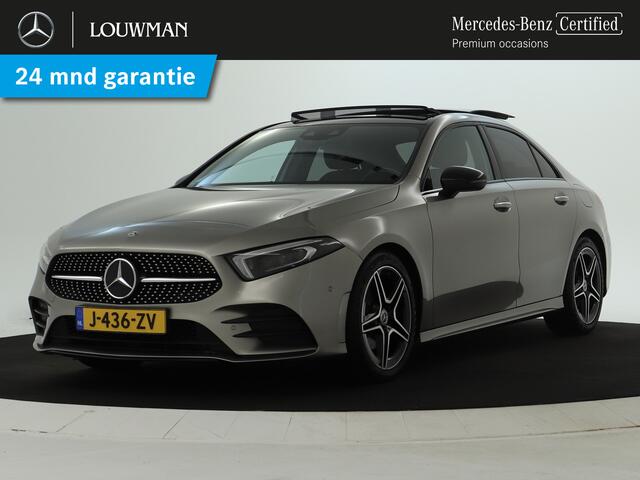 Mercedes-Benz A-KLASSE 200 AMG-line Limousine | Night Pakket | Panorama Schuif-Kanteldak | Trekhaak | Memory Seats | Sfeerverlichting | MultiBeam Led | Inclusief 24 maanden MB Certified garantie voor Europa.