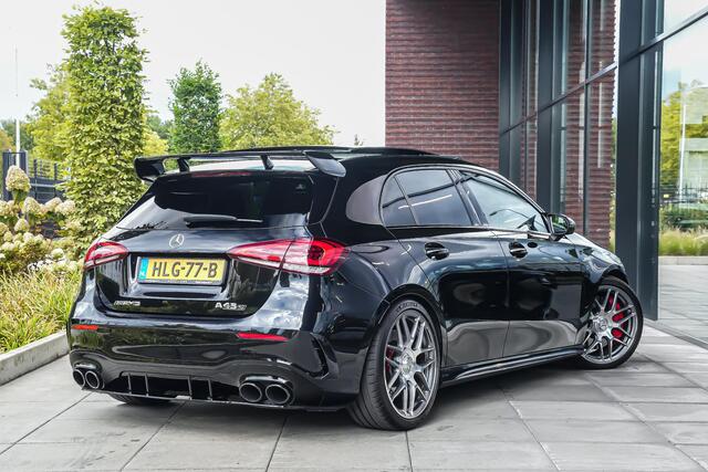 Mercedes-Benz A-KLASSE 45S AMG 485pk 4MATIC+ Edition 1 |dealer onderhouden|Brabus verlagingsset|3" Milltek downpipe|schaalstoelen|panoramadak|Burmester|Aero pakket|memory|K&N luchtfilter|
